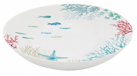 ASSIETTE A SOUPE D20,5CM EN PORCELAINE UNDER THE SEA