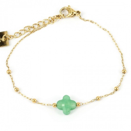 BRACELET - DORE vert clair - gold lignt green - chrysophrase