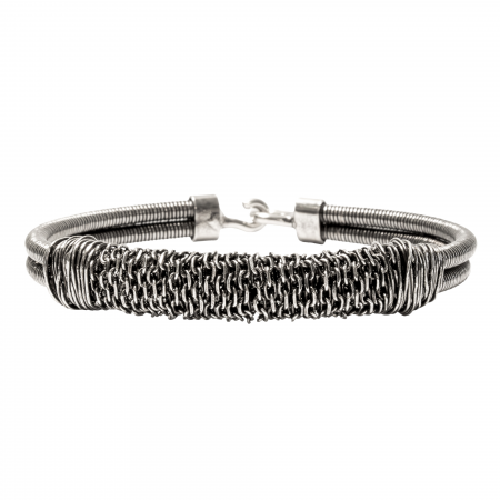 BRACELET 2 CORDE DE BASSE CHAINE ET FIL EMBALLE AV - Homme