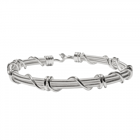 BRACELET 2 CORDE DE BASSE EMBALLE FERMOIR CROCHET - Femme