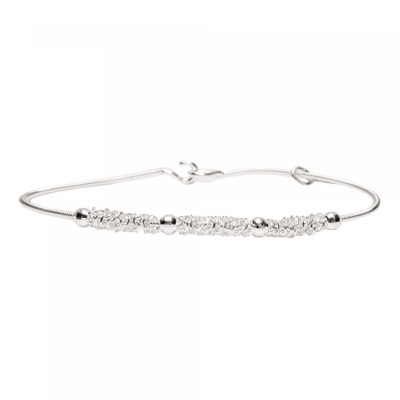 BRACELET CORDE DE GUITARE CHAINE ET PERLES DIAMANTEES - Femme