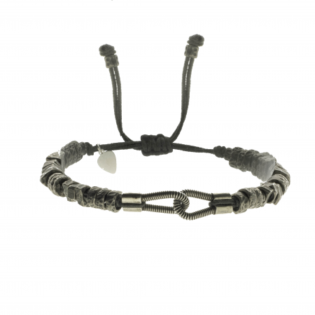 BRACELET YOU AND ME ECROUS  ARGENT VIEILLI - Homme