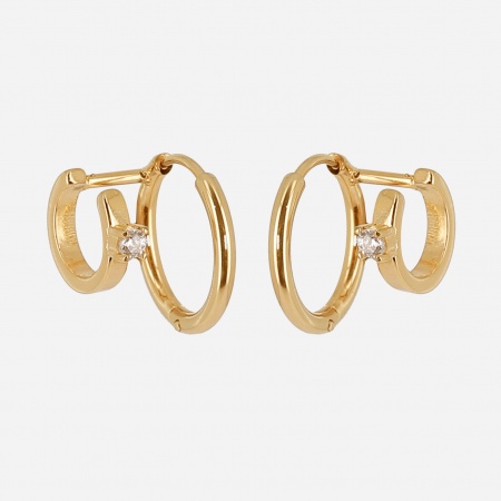 EARRINGS Blasa GOLD STEEL D:11mm