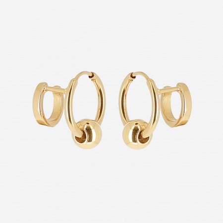 EARRINGS Carmela GOLD STEEL D:13mm