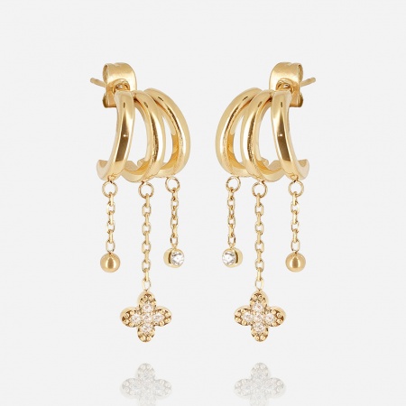 EARRINGS Cristina GOLD STEEL