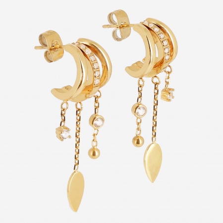 EARRINGS Isabella GOLD STEEL