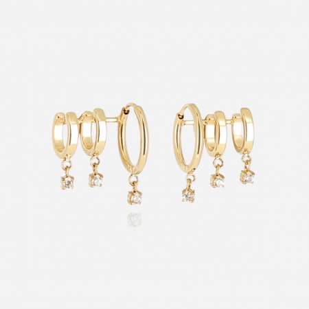 EARRINGS Leti GOLD STEEL 17x13mm