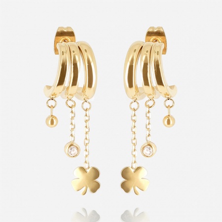 EARRINGS Lorena GOLD STEEL