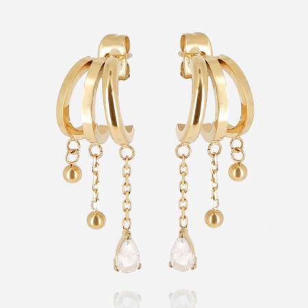 EARRINGS Pilar GOLD STEEL