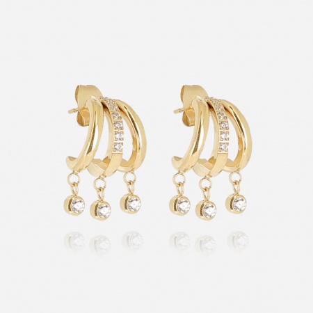 EARRINGS Silvia GOLD STEEL