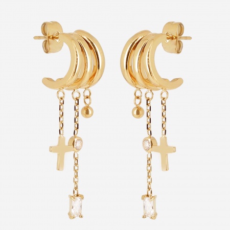 EARRINGS Susana GOLD STEEL