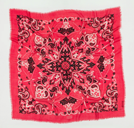 Foulard bandana CACHEMIRE fuschia