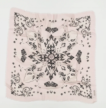 Foulard Bandana rose poudre LS