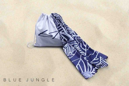 Kit de Plage - Serviette de plage & Pareo - Blue Jungle