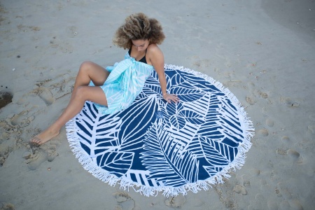 Kit de Plage - Serviette de plage & Pareo - Blue Jungle