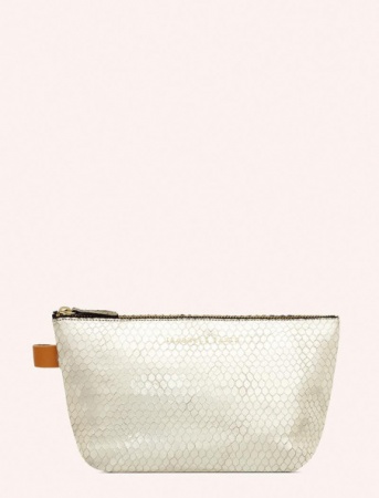 Pochette / Trousse en cuir LENCIL - BUBBLE SABLE