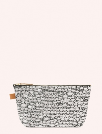 Pochette / Trousse en cuir LENCIL - MIROR GREY