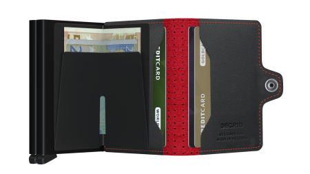 Twinwallet Perforated Black-Red