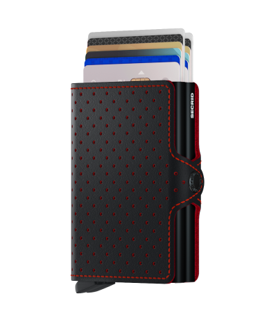 Twinwallet Perforated Black-Red