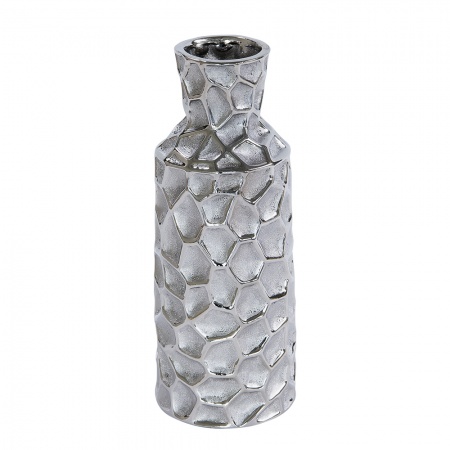 Vase martelé bouteille Silver 30